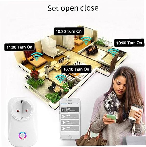 finebrand Inteligente Zcalo WiFi Enchufe Lspa8 De Control Remoto del Interruptor Mini Mide La Energa Elctrica Consumida Home Energy Monitor Blanco