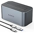 ORICO Hard Drive Docking Station Aluminum USB C to SATA 3.0 (6 Gbps) Hard Drive Enclosure for 2.5/3.5 Inch SSD HDD UASP Supported with 12V 2A Power Supply Max Up to 18TB (6616C3)