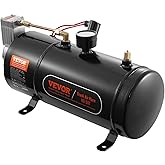 VEVOR 12V Air Compressor with Tank 0.8 Gallon/3 L, Train Horn Air Compressor, 120 psi Working Pressure Onboard Air Compressor System for Train Air Horns, Inflating Tires, Air Mattresses