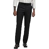 Men’s Dress Pants Classic Fit Wrinkle-Free Expandable Waist Slacks for Work, Business Casual Flat-Front Trousers