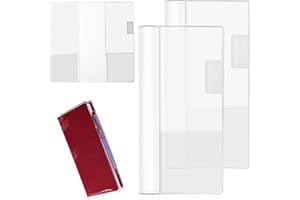3pcs Clear Protective Cover for Hobonichi Weeks 2026, 8.15x7.72in/20.7x19.6cm PVC Weekly Planner Transparent Sleeve Waterproo