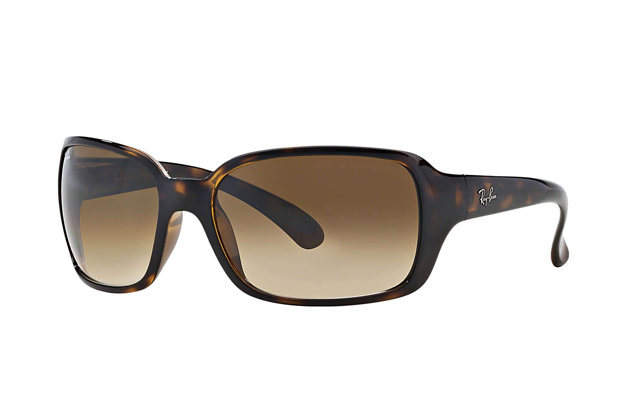 Ray-Ban Women's RB4068 Rectangular Sunglasses, Brown (710/51 Light Havana)
