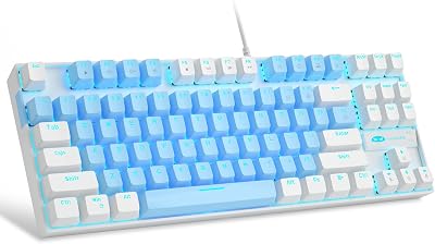 MageGee 75% Mechanical Keyboard Blue Switch, LED Backlit, Compact TKL