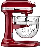 KitchenAid KF26M22CA 6-Qt. Professional 600 Design Series with Glass Bowl - Candy Apple Red