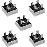Bridgold 5pcs KBPC3510 Bridge Rectifier Diode 35A 1000V Single Phase,4-Pin. | Full Wave 35 Amp 1000 Volt Electronic Silicon Diodes