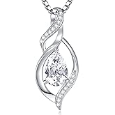 Nayonner Gorgeous Moissanite Necklaces for Women - Valentine's Day Gifts for Wife Girlfriend, 925 Sterling Silver 1-3CT Moissanite Pendant Jewelry, Wedding Anniversary Birthday Christmas for Mom