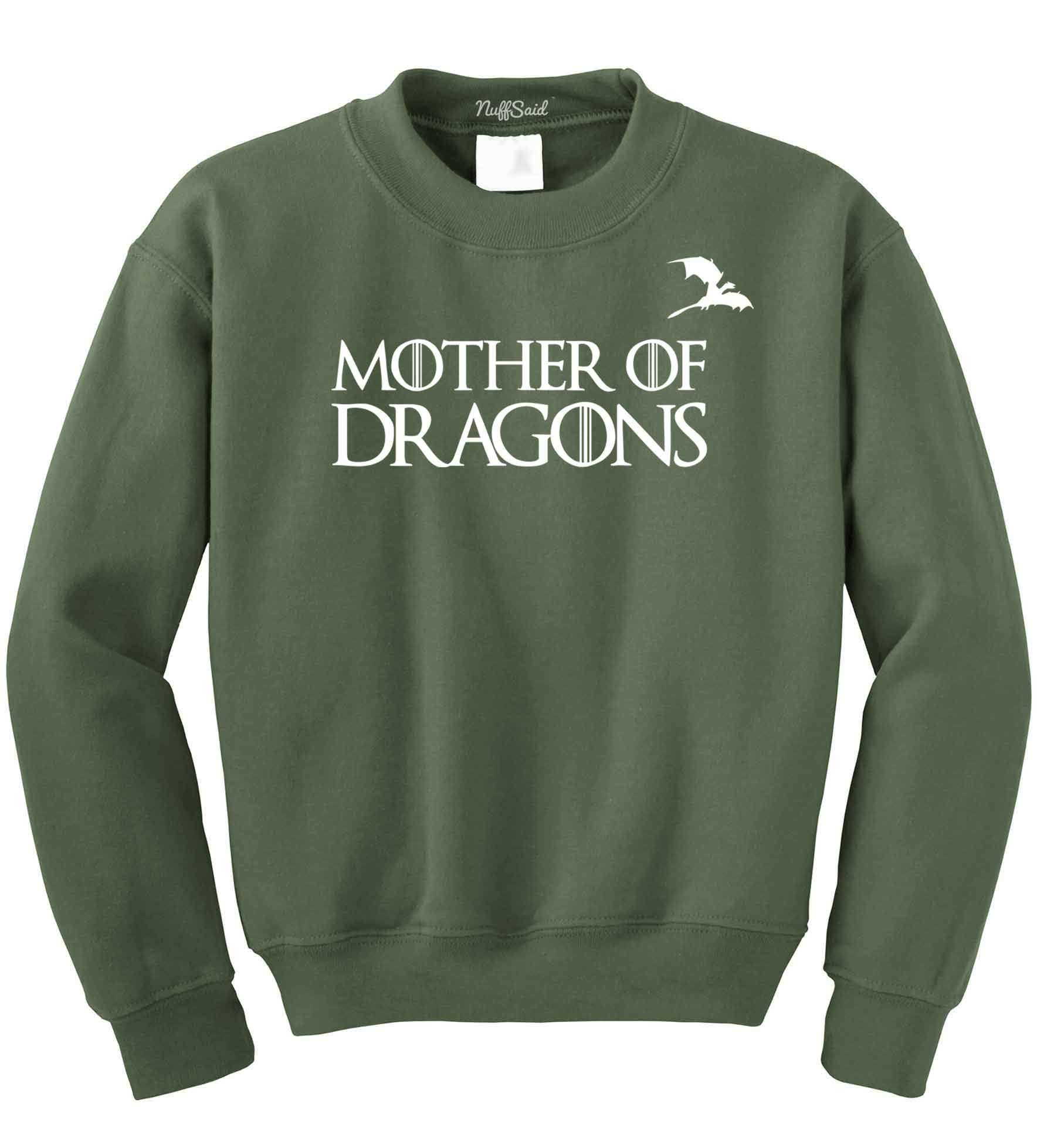  Mother Of Dragons Got Thrones Crewneck With Dragon Logo Unisex Crew T Shirt