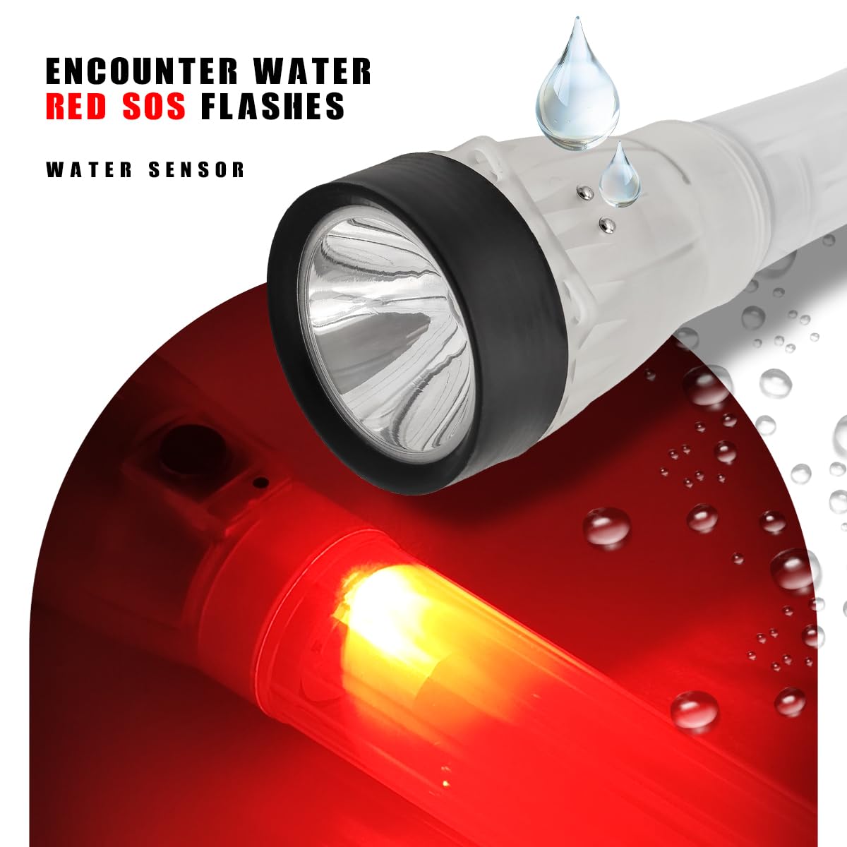 WELESHEI 5 in 1 Camp Lamp Emergency Flashlight Outdoor Water Sensor Survival Gear and Supplies Tent Light Camping Essentials for Hurricane,Hiking,Outdoor Walking, Emergency,Storms and Outages Lamp