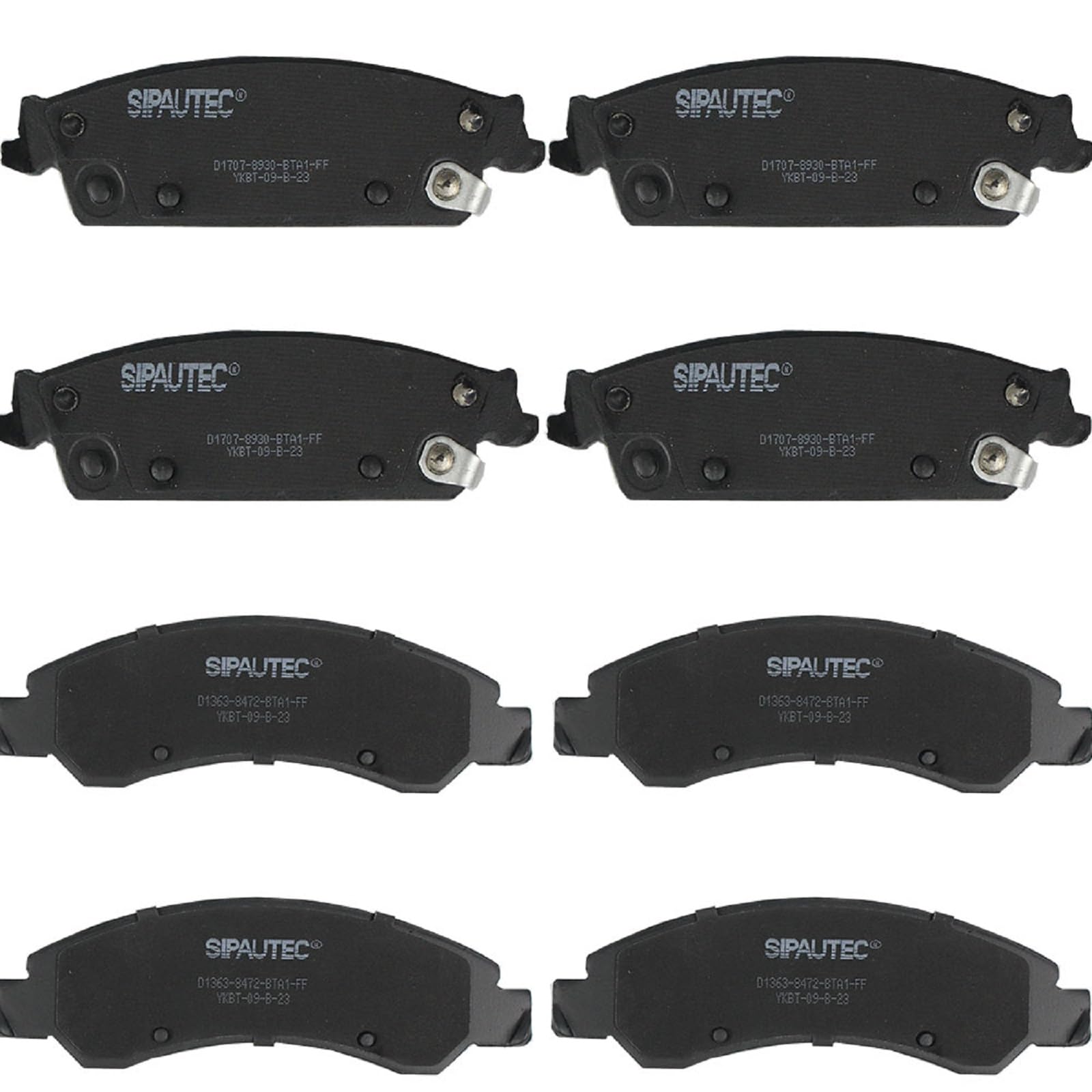 SIPAUTEC-Front and Rear Brake Pad Set 4-Wheel Set