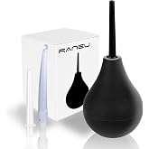 RANEU Enema Bulb Anal Douche Enema Kit for Women &amp; Men with 3 Nozzles (4 Piece Set)