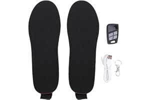 CHEOTIME Heated Insoles Rechargeable, Multifunctional USB Digital Display Cuttable Foot Warmer Winter Heated Shoe Insoles for