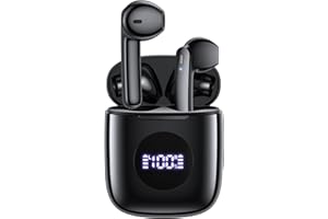 CAPOXO Wireless Earbuds Bluetooth 5.3 Headphones 60Hrs Battery Life with Wireless Charging Case LED Power Display Deep Bass Ear Buds Waterproof Earphones Microphone Stereo Headset for TV Phone Laptop