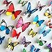 ElecMotive 60 Pcs 5 Packs Beautiful 3D Butterfly Wall Decals Removable DIY Home Decorations Art Decor Wall Stickers & Murals for Babys Bedroom TV Background Living Room (60 pcs in 5 Multi-Colors)