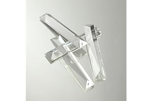 A AXILIXI 3.9'' Chandelier Short Crystals Replacement 12 Pcs Crystal Prisms with Hooks for Crystal Chandeliers K9 Crystals Acessory