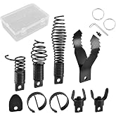 9-Piece Drain Snake Attachment for 5/16" to 3/4" Cables Heavy-Duty Manganese Steel Cutters for Roots Grease and Stubborn Clogs Includes 9 heads Storage Case and Metal Ring
