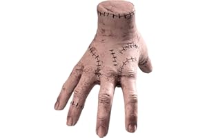 Rercarre Wednesday Addams Family Thing Hand, Cosplay Hand by Addams Family, Fake Hand Toys Scary Props Halloween Decorations Prop Movie, (HWDA-BACX)