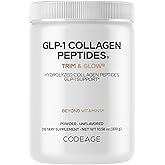 Codeage GLP-1 Collagen Powder Supplement - Nextida GC Collagen Peptides - GLP 1 Support - Hydrolyzed, Grass-Fed, Type I & III, Unflavored - Non-GMO, Gluten-Free, Dairy-Free - 10.58 Oz