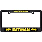 NJECT Batman Dark Knight License Plate Frame Black | Officially Licensed DC Comics, Durable ABS Plastic, Vibrant Superhero Domed Graphics, Standard 12" x 6" Fit