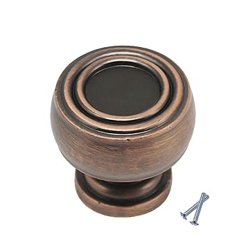 10 Pack Antique Copper Cabinet Knobs 1 1 Inch Diameter Rose Gold