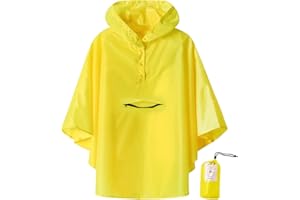 SaphiRose Lightweight Kids Rain Poncho Jacket Waterproof Outwear Rain Coat