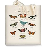 AUSVKAI Canvas Tote Bag Aesthetic for Women, Cute Reusable Cloth Cotton Bags for Shopping Beach Trendy Gifts