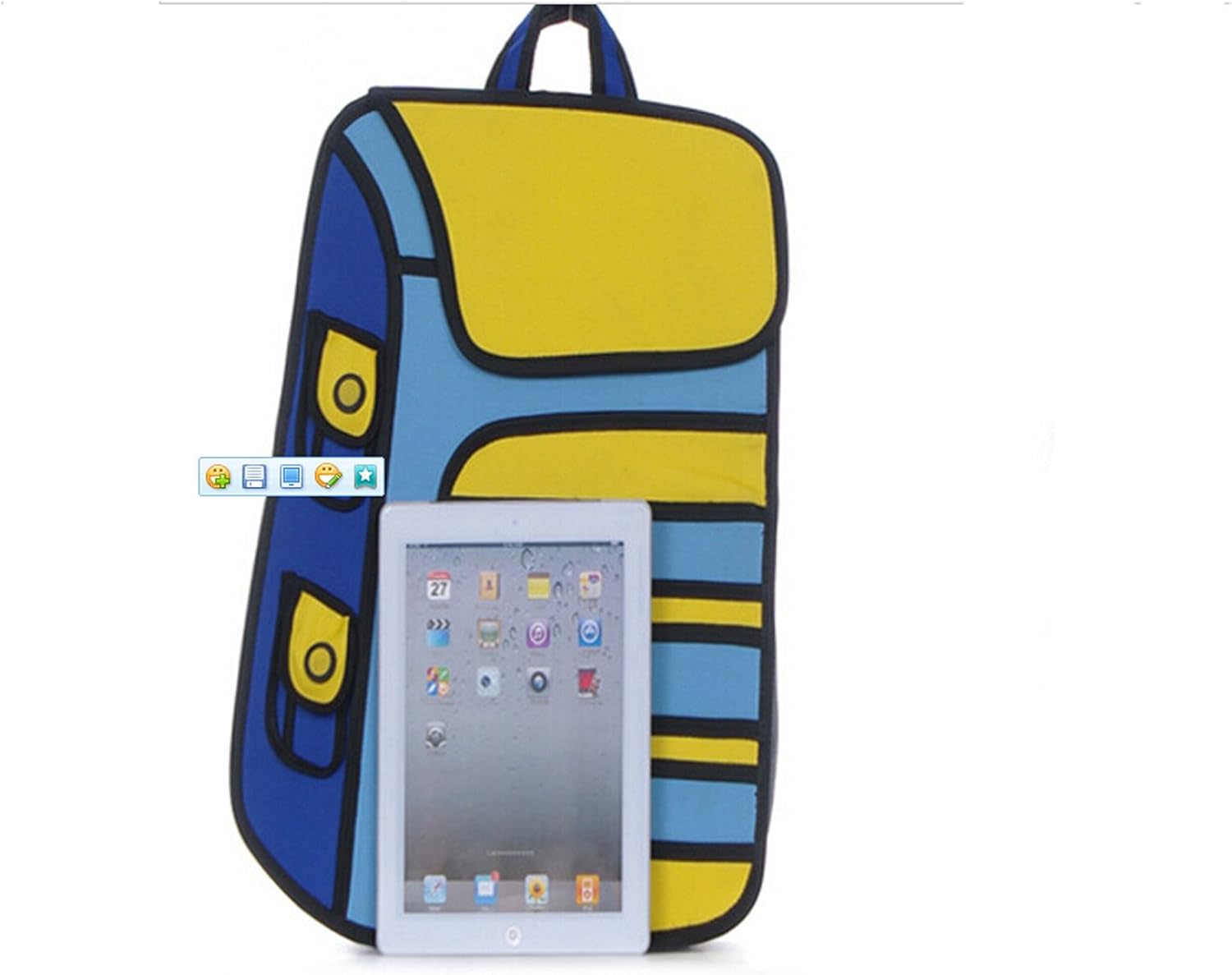 Amazon 3d イラストみたいなバッグ 2d 2次元 かばん旅行 通勤 通学 おもしろい 2d 漫画バック 可愛い スクールバッグ 大容量 バックパック Red 2 鵬ナイジェリア ショルダーバッグ