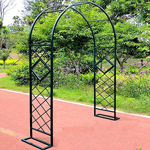 AAQQ Moderner Rosenbogen aus Metall, 2,3 M Hoch, Gartenlaube als Stütze für Kletterpflanzen, Hochzeitsdekoration…