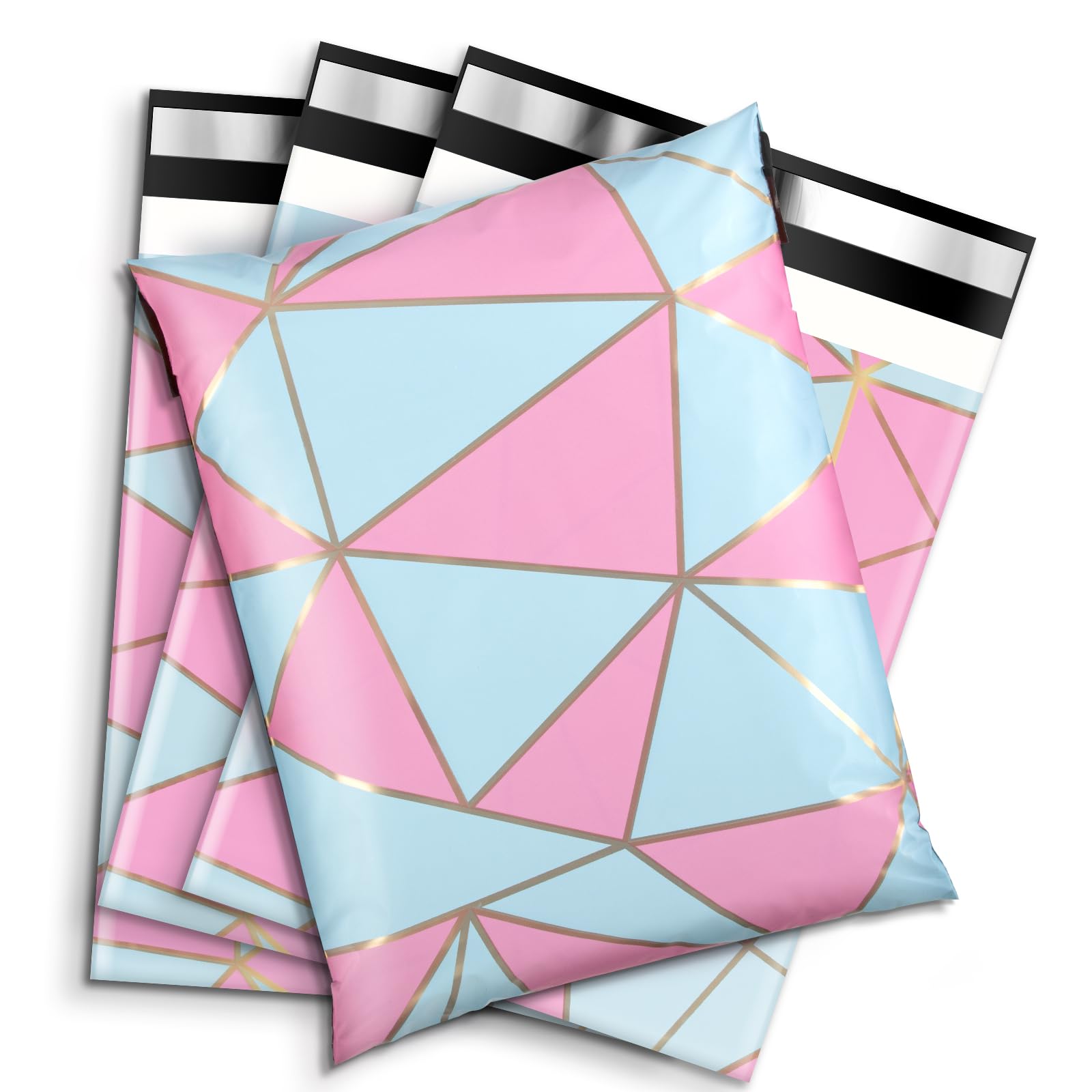 Wanxida 100pcs Plastic ENVELOPE, OPP Mailing Bags, 25x35cm, Self-Seal, Waterproof, Black Interior