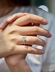 Oivley 1.5CT Round Engagement Rings for Women