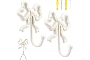 Single Bow Hook, Antique Gold Cast Iron Hooks with Screw, Decorative Bows Wall Hook for Coats, Hats, Bags, Bath Towels, Room 