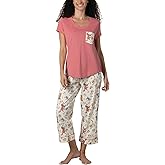 PajamaGram Womens PJs Sets - Ladies Pajamas Capris 100% Cotton