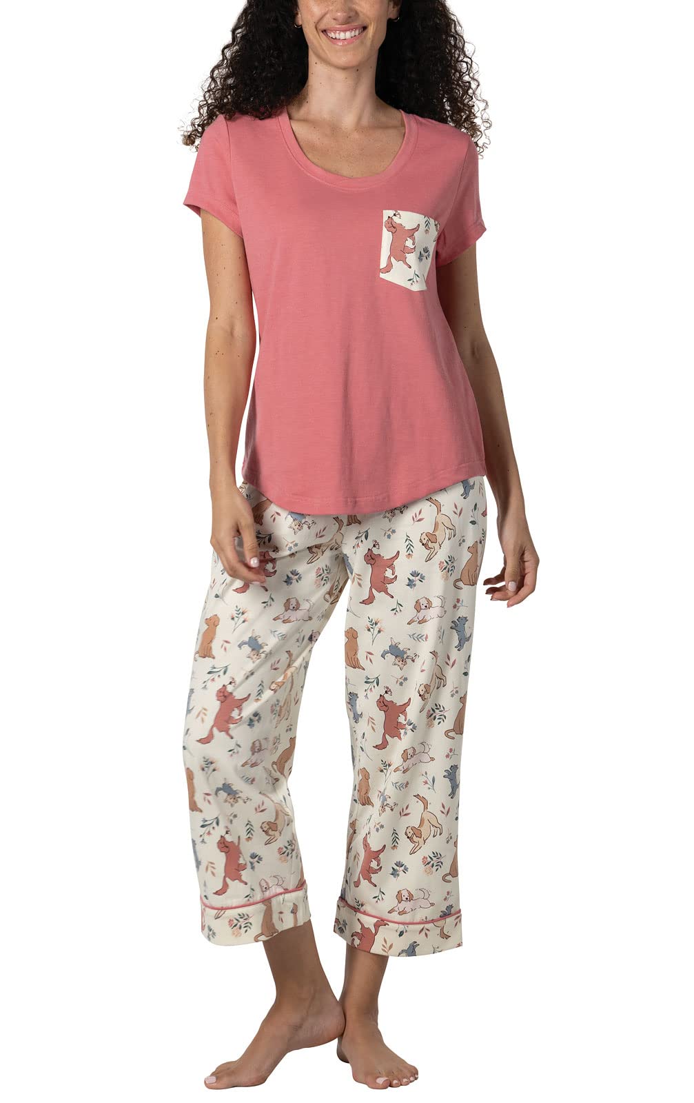 PajamaGram Women's Pajamas - Sleep Sets For Women, Spring Dogs, SM Image