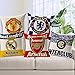 Esunshine Thick Cotton Blend Linen Square Throw Pillow Cover Decorative Cushion Case Pillow Case 18 X 18 Inches / 45 X 45 cm, New Football Club Badge (Arsenal)