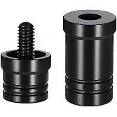 Bruislard Pool Cue Joint Protector 5/16 x 18 Billiard Cue Joint Protector | Black Stick Joint-Protector for Players Pool Billiard Cues (Black, 55x20mm)