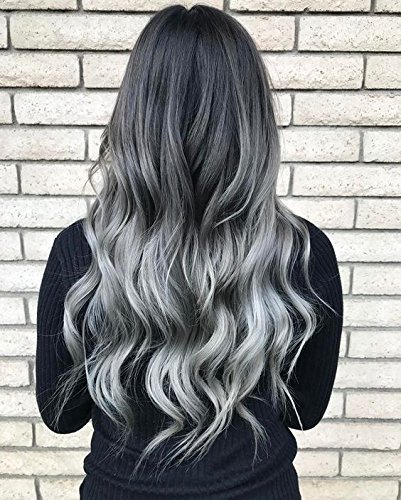 Buy Ugeat 16inch Lace Front Human Hair Wigs Dip Dyed Color Off