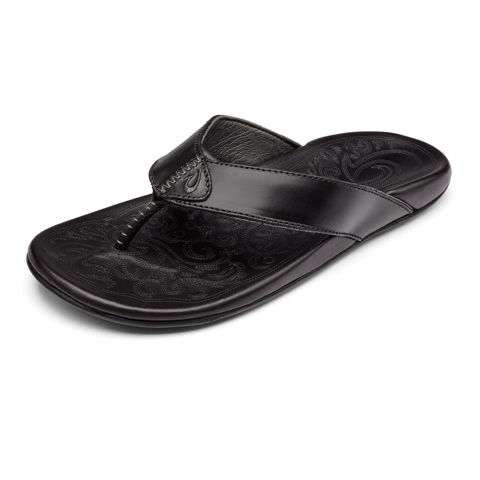 OLUKAI Mekila Men's Beach Sandals, Full-Grain