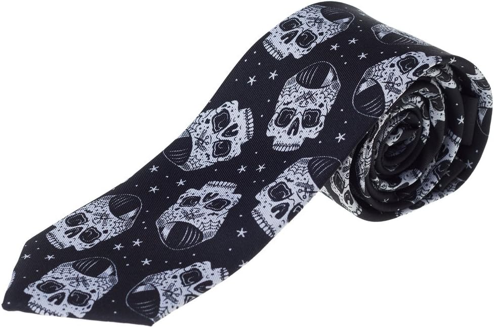 Kustom Kreeps Tattooed Skull Tie