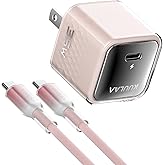 Kuulaa USB C Charger Block 35W iPhone Charger Fast Charging GaN PPS Compact Wall Chargers Block, USB-C Power Adapter for iPhone 16/15/14/13, Galaxy S25/S24/S23 (Pink)