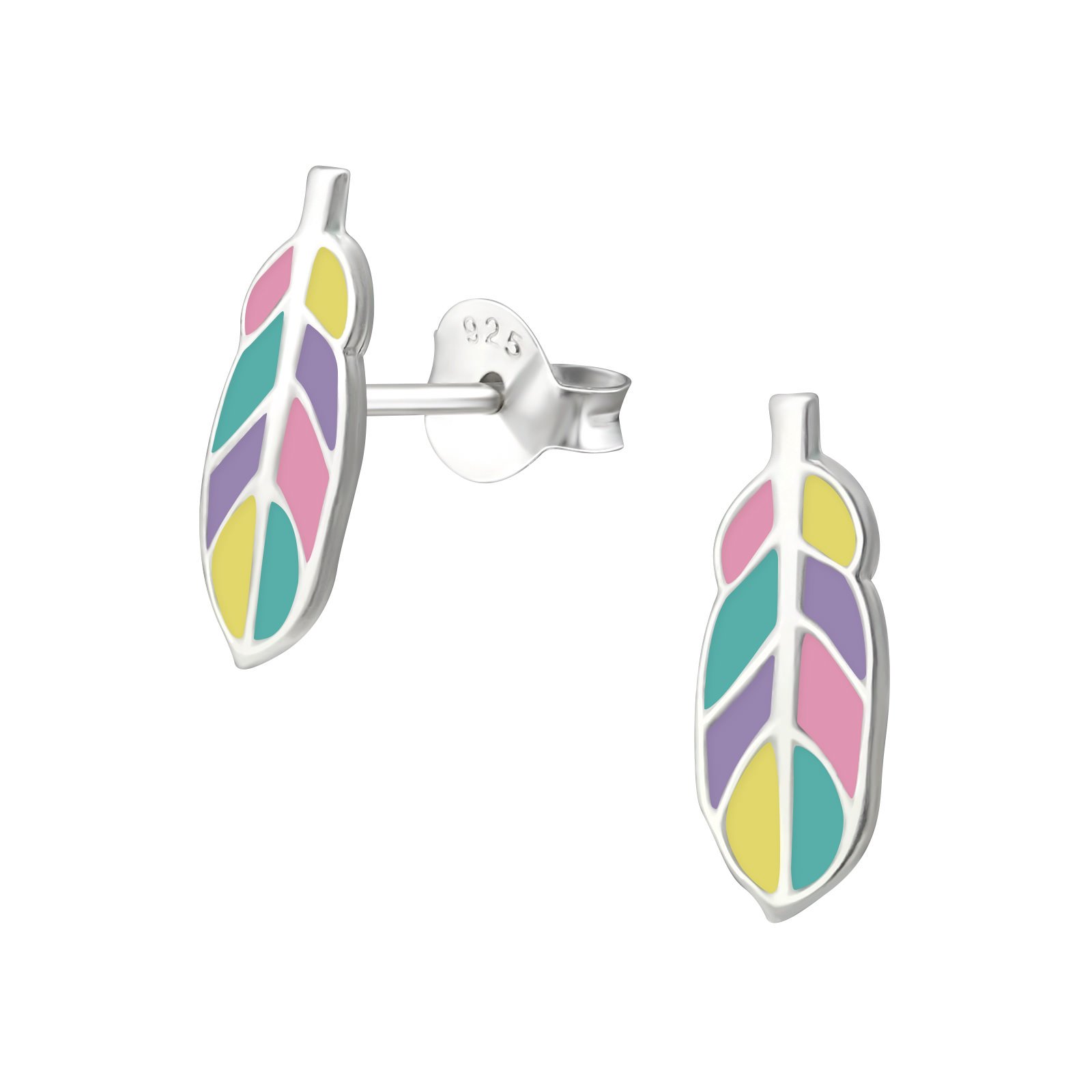 925 Sterling Silver Feather Stud Earrings for Women & Girls – Gift-Ready Jewellery by The Rose & Silver Company