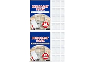 Moisture Absorbers for Home Use, Calcium Chloride Dehumidifier Bags with Wood Pulp, 24 Pcs Closet Dehumidifier for Wardrobe S