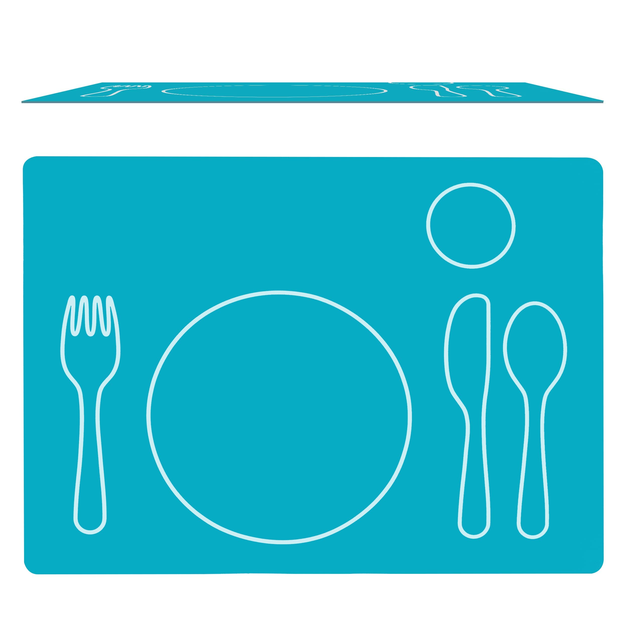 Montessori Toddler Silicone Placemat, Non-Slip, Easy-to-Clean, Dining Mat for Setting the Table, Montessori Practical Life, Eco-friendly, TEAL - Kids House