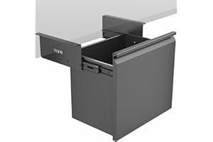 VIVO Filing Cabinet Under Desk, Metal Office Storage Drawer, Holds 22 lbs, for 8.5 x 11 inch Letter-Size Folders, Black, MOUN