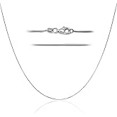 DSS 925 Sterling Silver Necklace for Women, 8 Sided Snake Chain 1mm, Lobster Claw Clasps, Sterling Silver Chain, Italian Jewelry for Women, 16in