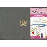 Kuretake A to ZIG Calligraphy Starter Kit, Calligraphy pens, with practice note and handbook, for bigginer, Made in Japan