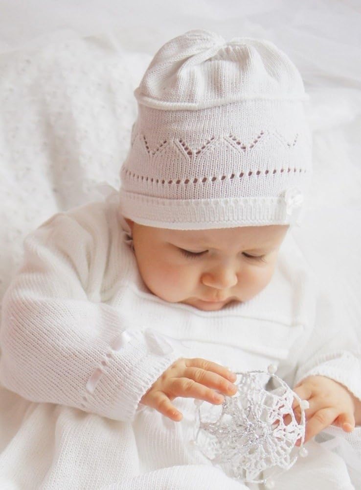 3 Mois Bonnet Bebe Traditionnel Bapteme Marriage Blanc Fait Main Bebe Fille 0 24m Bilkvarteret Bebe