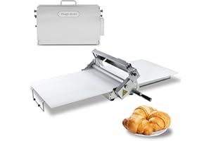 ATDSETR Folding Dough Sheeter (12")，Folding Dough Rolling Machine，Manual Dough Sheeter，Dough Sheeter Machine For Home，Stainless Steel Dough Machine With 55 Adjustable Thicknesses,(1 Scrolling Panel)