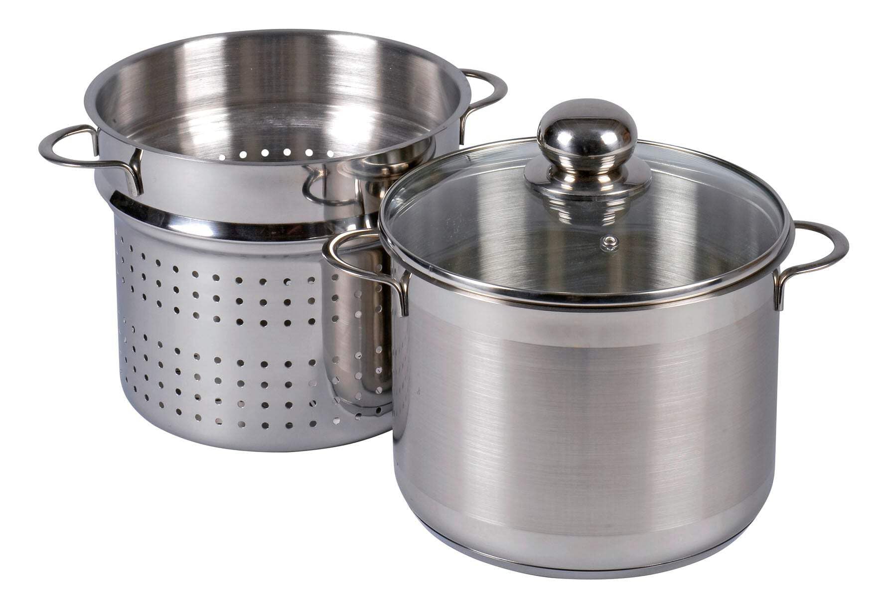 Karl Kruger Stainless Steel Spaghetti Pot with Glass Lid, 6.5 l