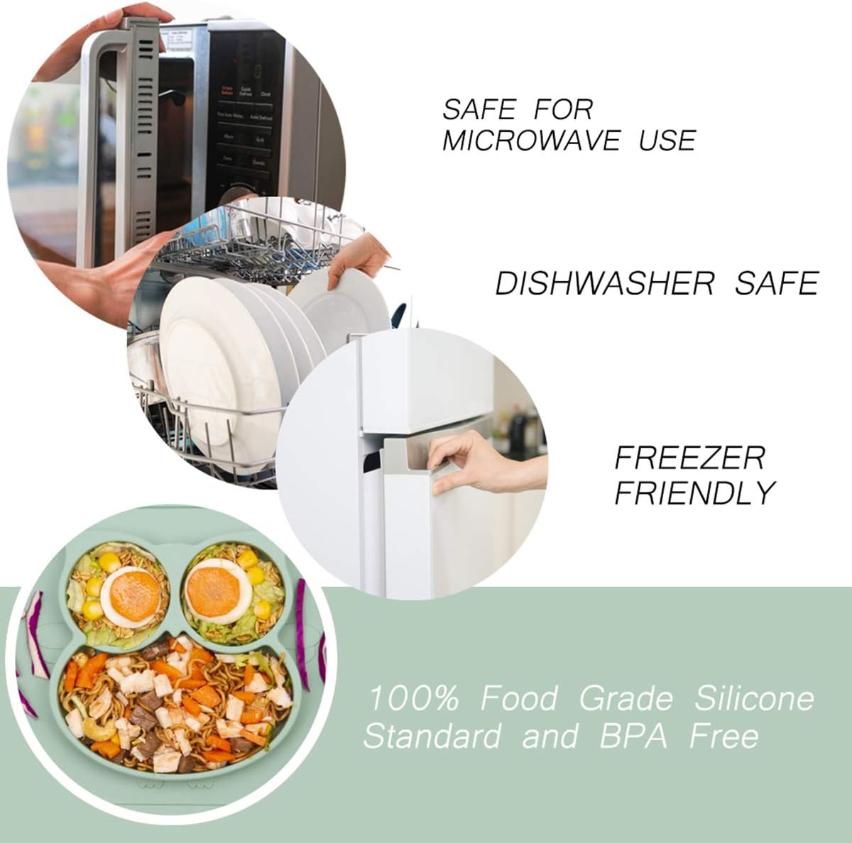 Assiettes Et Bols Solide Et Epaisse Set De Table Pour Bebe Avec Compartiments Assiette A Ventouse Pour Bebe Silicone Plaque Dalimentation Antiderapante Pour Tout Petits Les Enfants Avec Une Forte Aspiration Vaisselle Ram Mount Co Uk