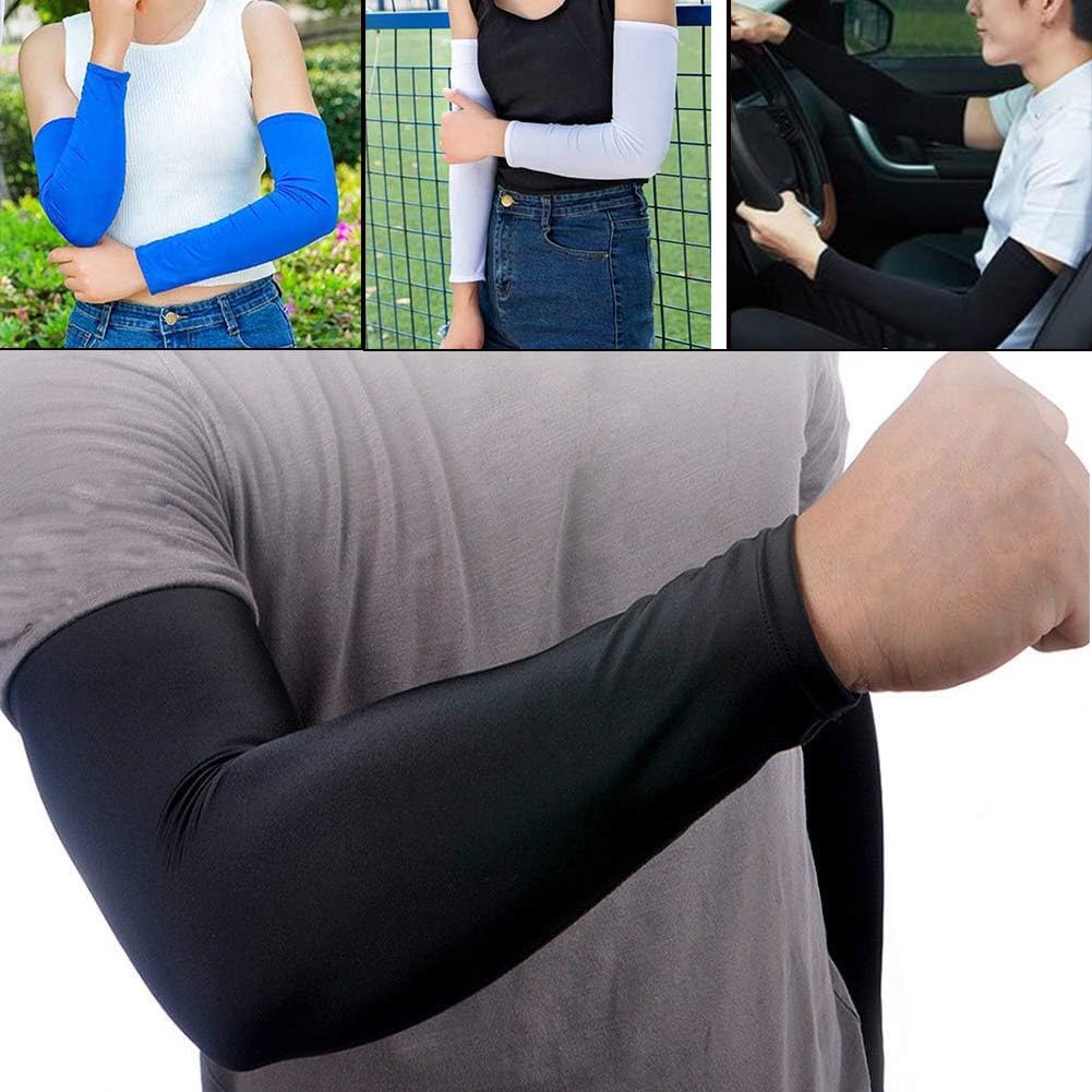 8 Pairs Compression Cooling Arm Sleeves Cover UV Sun Protection Ice Silk Cooling Elbow Sleeve Arm Warmer Sleeves For Men Women Sports Driving Cycling Basketball Running Golf with 3 Cooling Towels: Kitchen & Dining