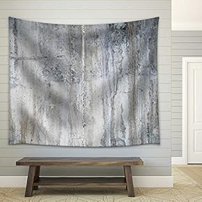 Grunge Concrete Wall - Fabric Wall Tapestry Home Decor - 51x60 inches